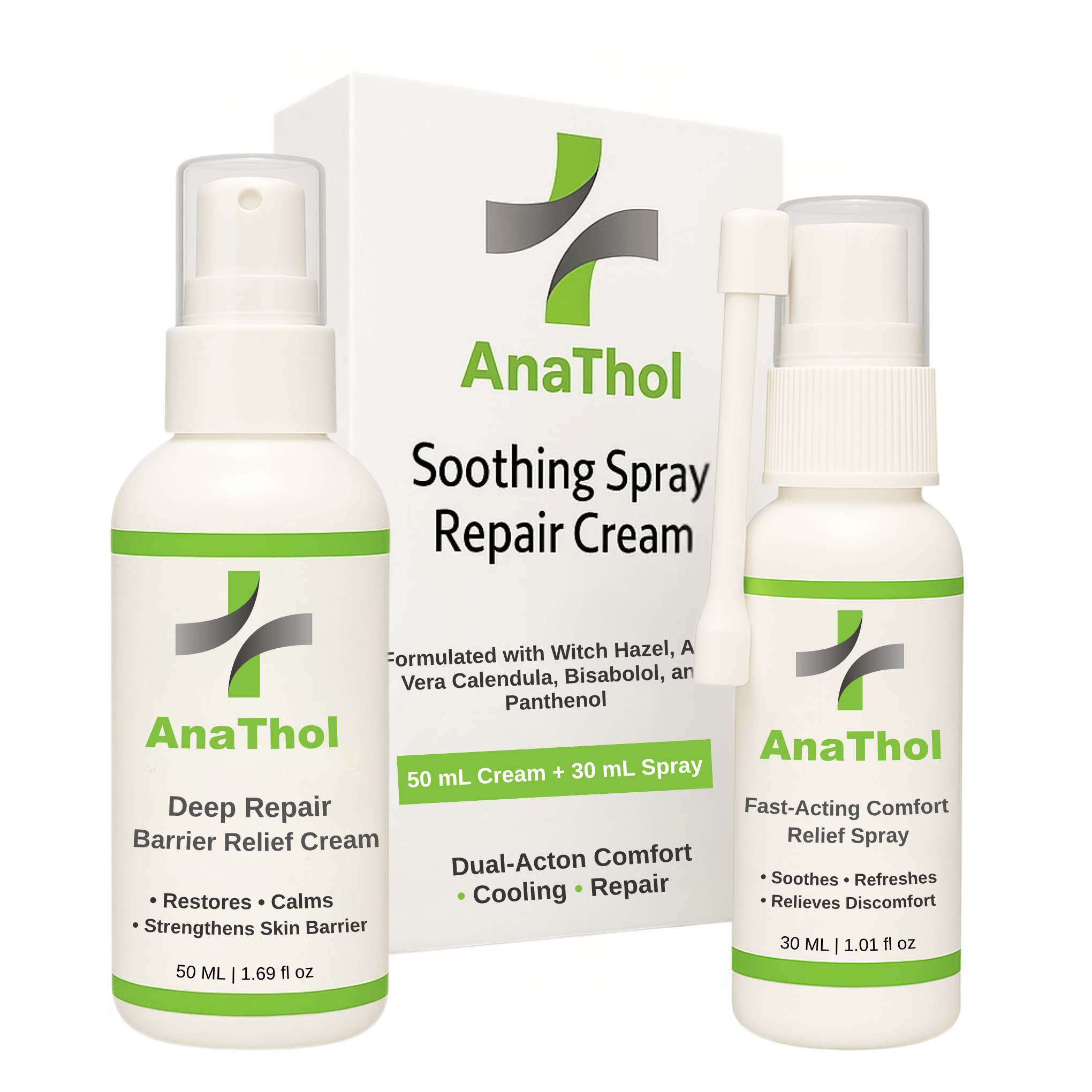 Anathol Hemoroid ve Anal Fissür Onarıcı Krem ve Yatıştırıcı Sprey İkili Set